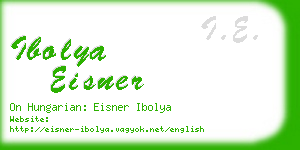 ibolya eisner business card